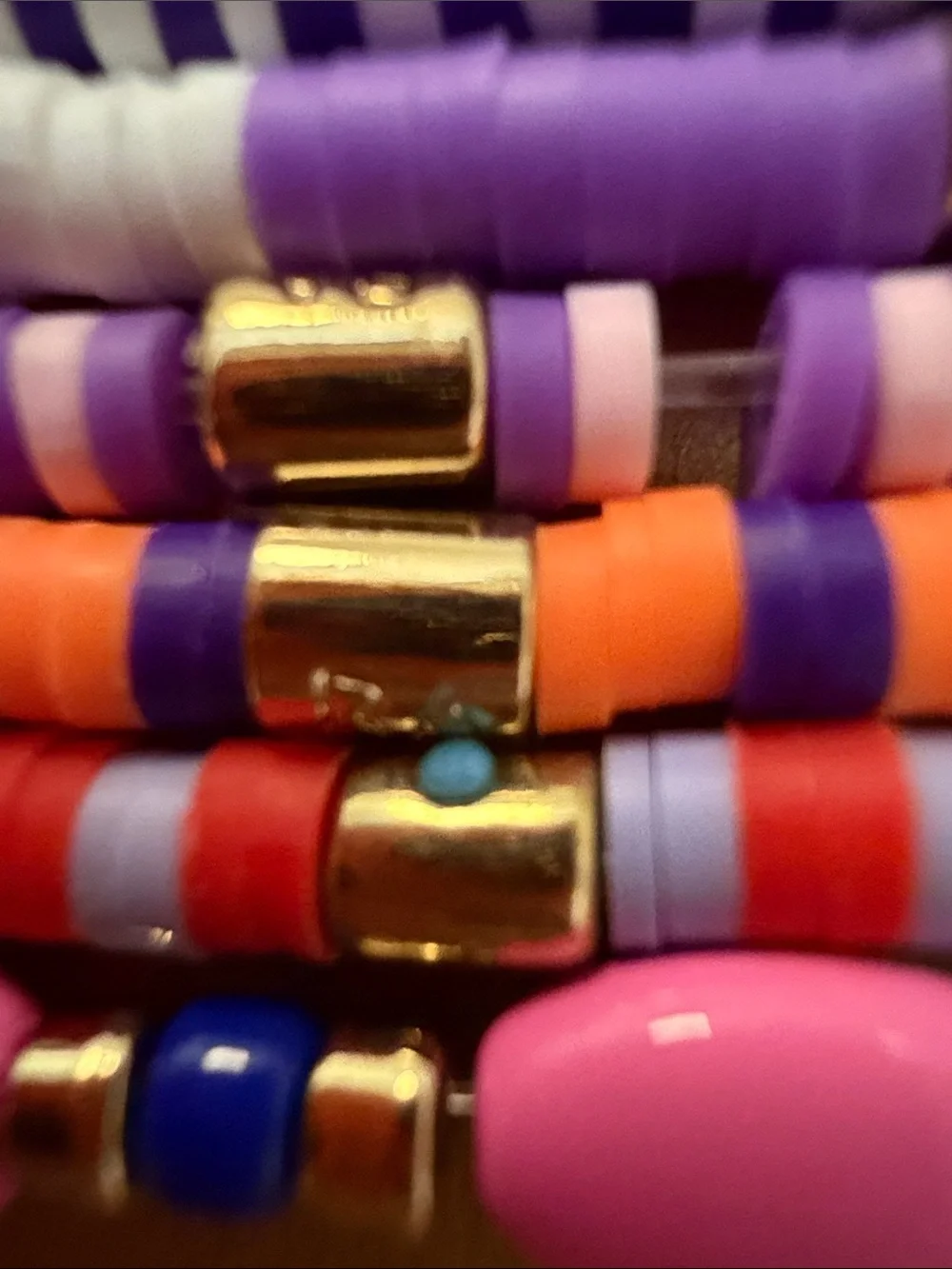 Roxanne Assoulin Purple Stretch Therapy Bracelet Set of 10 NEW